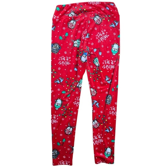 No Boundaries Juniors Christmas Velour Leggings - Picture 5 of 6
